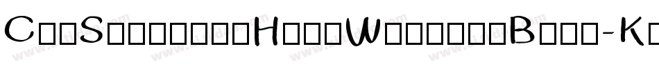 CruSaowalakHandWrittenBold-Kyry字体转换