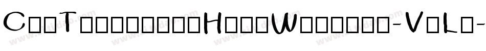 CruTeerapongHandWritten-VgLe字体转换