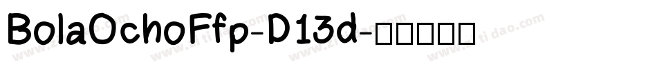 BolaOchoFfp-D13d字体转换
