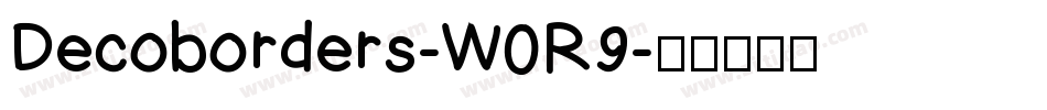Decoborders-W0R9字体转换