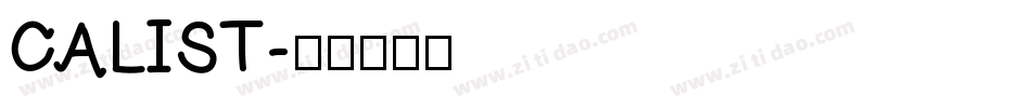 CALIST字体转换