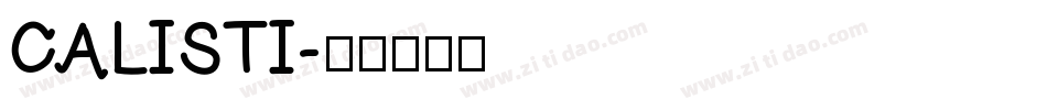 CALISTI字体转换
