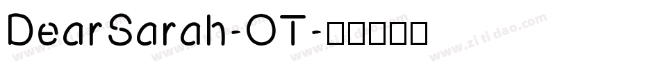 DearSarah-OT字体转换