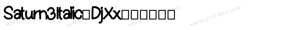 Saturn3Italic-DjXx字体转换