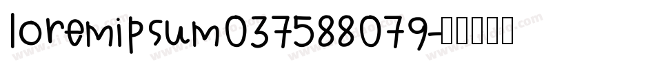 loremipsum037588079字体转换