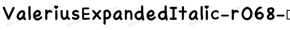 ValeriusExpandedItalic-rO68字体转换