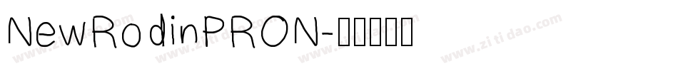 NewRodinPRON字体转换