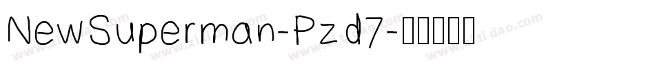 NewSuperman-Pzd7字体转换