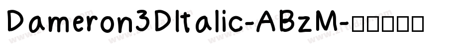 Dameron3DItalic-ABzM字体转换