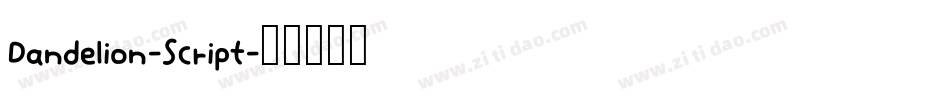 Dandelion-Script字体转换