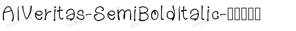 AIVeritas-SemiBoldItalic字体转换