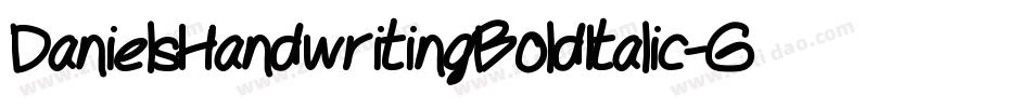 DanielsHandwritingBoldItalic-GABG字体转换