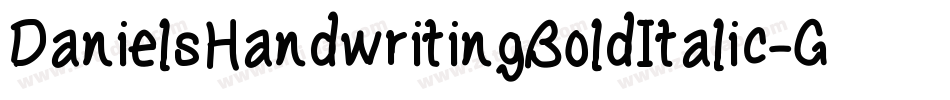 DanielsHandwritingBoldItalic-GABG字体转换