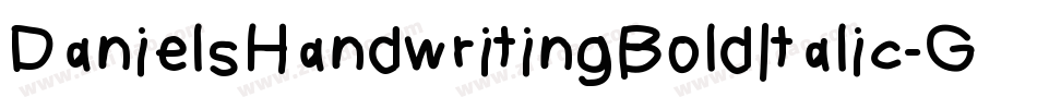 DanielsHandwritingBoldItalic-GABG字体转换