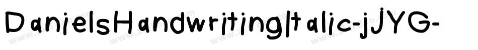 DanielsHandwritingItalic-jJYG字体转换