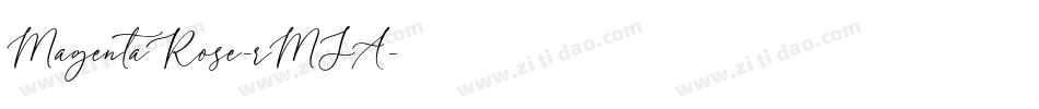 MagentaRose-rMJA字体转换