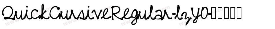 QuickCursiveRegular-lzY0字体转换