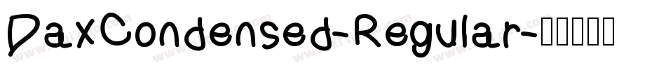 DaxCondensed-Regular字体转换