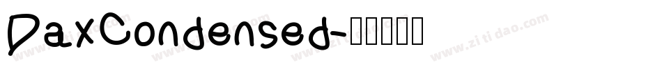 DaxCondensed字体转换
