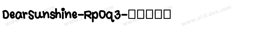 DearSunshine-Rp0q3字体转换