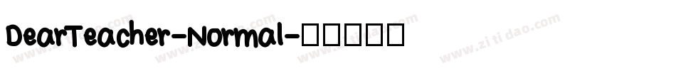 DearTeacher-Normal字体转换