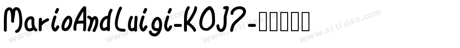 MarioAndLuigi-K0J7字体转换