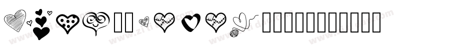 PWLittleHearts-1字体转换
