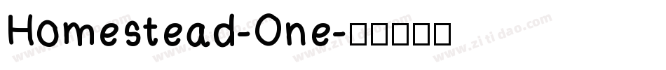 Homestead-One字体转换