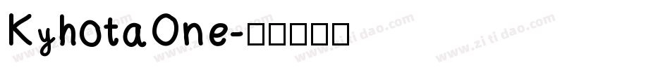 KyhotaOne字体转换