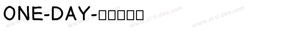 ONE-DAY字体转换