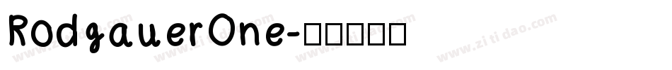 RodgauerOne字体转换