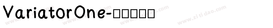 VariatorOne字体转换