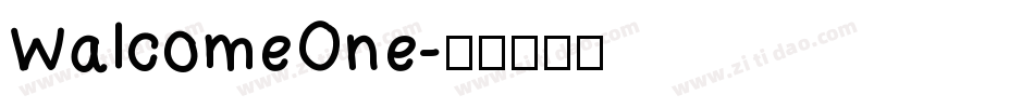 WalcomeOne字体转换