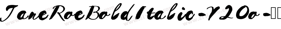 JaneRoeBoldItalic-Y2Oo字体转换