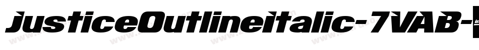 JusticeOutlineItalic-7VAB字体转换