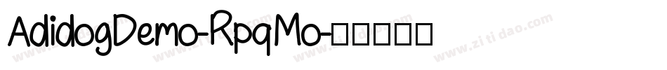 AdidogDemo-RpqMo字体转换