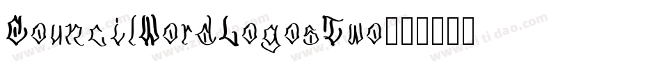 CouncilWordLogosTwo字体转换