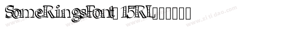 SomeRingsFont-15RL字体转换