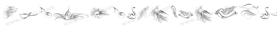 PenmanshipBirdsAndOrnamentsFree-jYK0字体转换