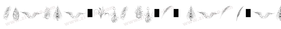 Penmanship-Birds-and-Ornaments字体转换