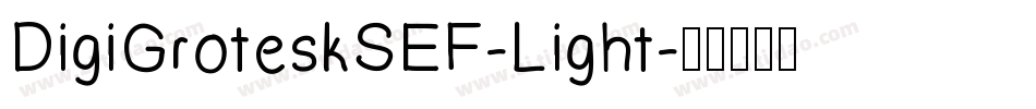 DigiGroteskSEF-Light字体转换