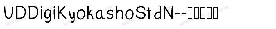 UDDigiKyokashoStdN-字体转换