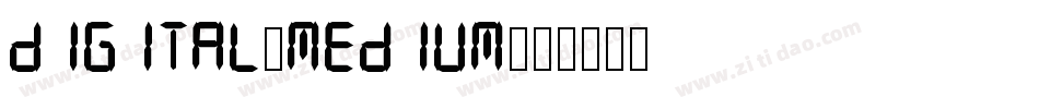 Digital-Medium字体转换