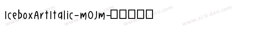 IceboxArtItalic-m0Jm字体转换