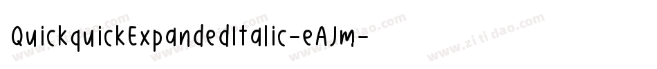 QuickquickExpandedItalic-eAJm字体转换