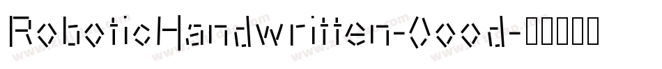 RoboticHandwritten-0ood字体转换