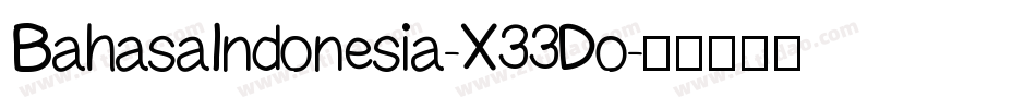 BahasaIndonesia-X33Do字体转换