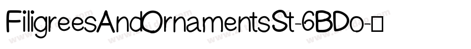 FiligreesAndOrnamentsSt-6BDo字体转换