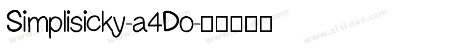 Simplisicky-a4Do字体转换