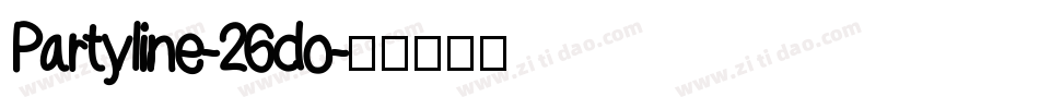 Partyline-26do字体转换